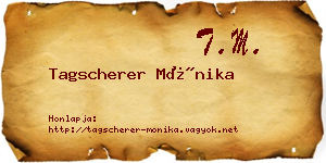 Tagscherer Mónika névjegykártya